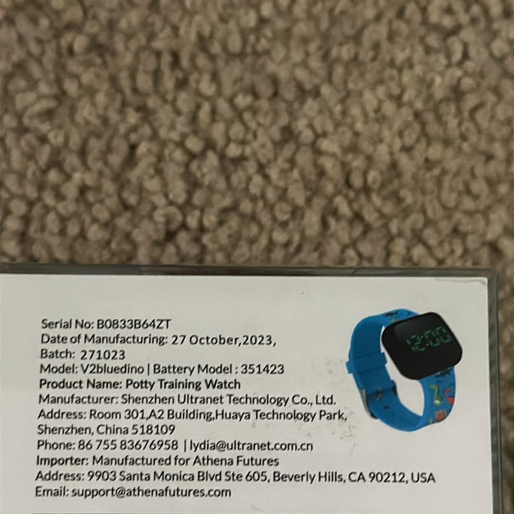 Potty Training Toilet Timer Watch Dinosaurs ๐ฆ by Athena Futures - Picture 5 of 7